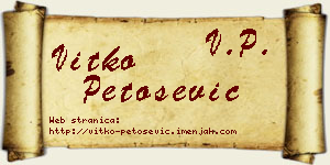 Vitko Petošević vizit kartica